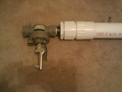 Closeup of valve end