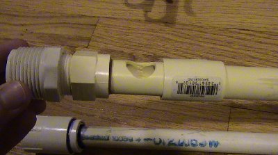 PB barrel, breech open