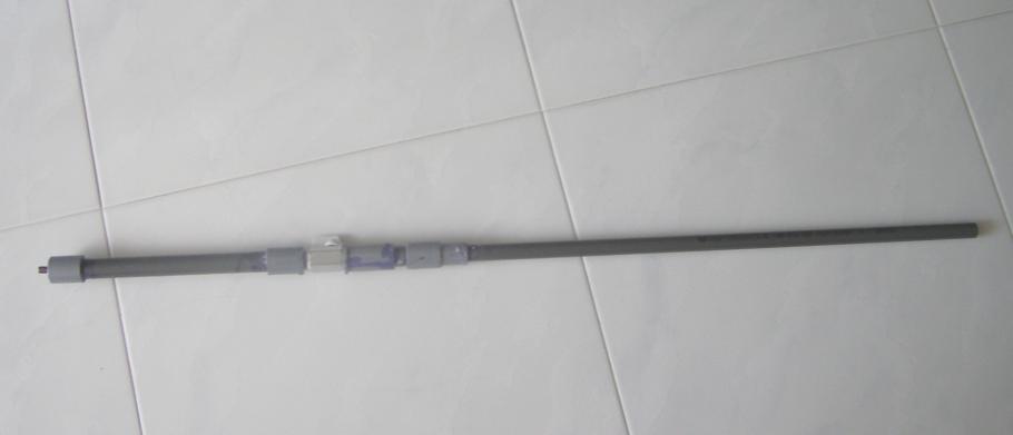 The gun. This was built by my juniors under my watch, hence the sloppiness (PVC primer running all over).