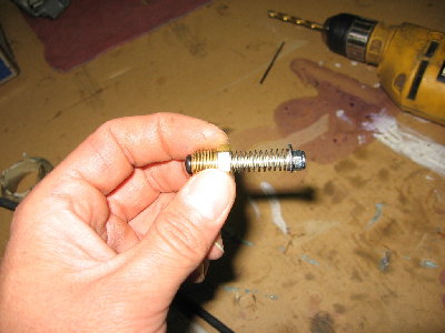 showing the complete assembly...<br /><br />I forgot to add that once the plastidip skins over real good, you can clamp the plug thread side up, and drop the screw down through to make sure the plastdip form a flat surface...