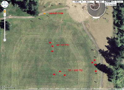 Google maps screenshot of the test site