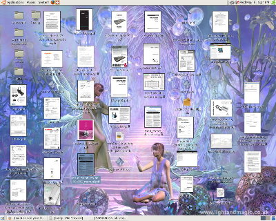 Desktop littered with some of my other projects and research.