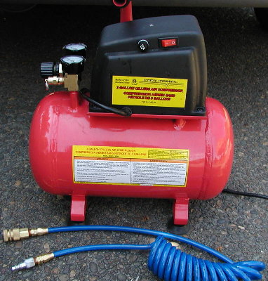 Compressor advertised as 2 gallon on sale for $59.  ;-)