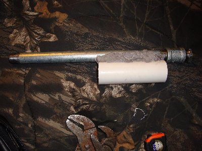 Here is the 12&amp;quot; 1/2&amp;quot; support piece- with the 1.25&amp;quot; foregrip attached rather uglily with epoxy putty-