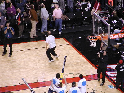 Camera photo taken handheld from the 300 section at the same event (my camera)<br /><br />Zoom and solid state lens gyro gave nice sharp photo.  Most point and shoots can't do this.