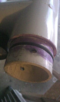 Serviceable piston end cap 2&amp;quot; leader with o-ring groove and o-ring installed for airtight seal.