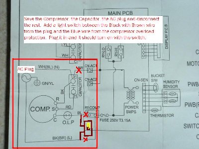 Compressor wiring.