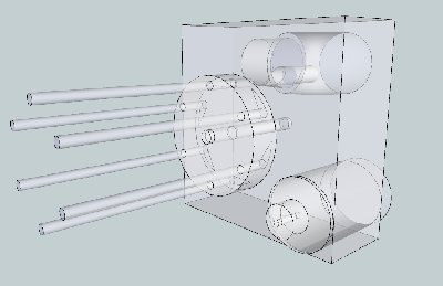 Full x-ray of the whole firing mechanism, excluding O-rings, bearings, belt drive and a few other details.