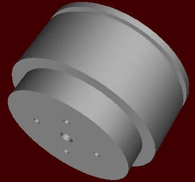 front of piston where washer is bolted on  over neopreme