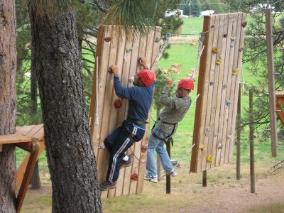 The rock climbing wall.  This course was a real thrill.  I recommend one to anyone.