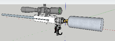 picture of the action with a qev and a sodastream co2 bottle as the chamber the actual receiver that houses the bold is going to be machined out of high qaulity steel on my mill.