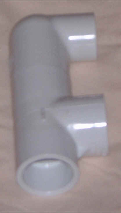 tee and elbow(both 3/4, make sure you put together like this)