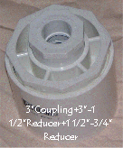 the two together, with the 2inch to 3/4 adapter