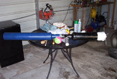 Pictured here is the Big ball cannon with a tank extension, The extension gave a noticeable boost in power . I made it from a 4&amp;quot; threaded pipe connector with a cleanout  adapter glued in.It adds about  5 or 6 inches to the combustion tank and is removable.