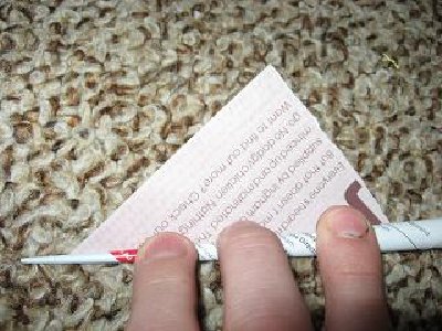 Lick the triangle then continue rolling