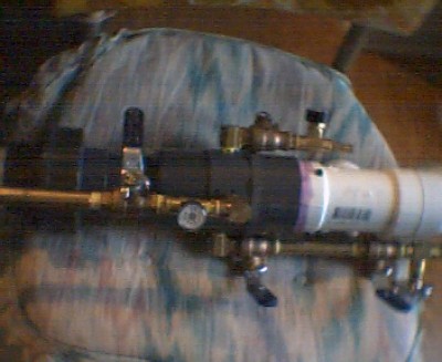 side view with propane meter