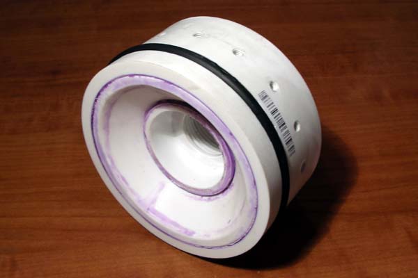 Plug front (the o-rings are hoover vacuum cleaner belts)