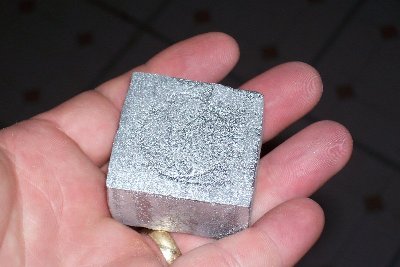 solid aluminum block after casting