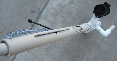 A picture of the bolt action in the loaded position.