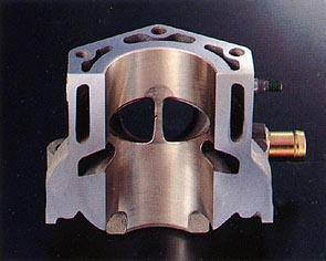 a 2 stroke cylinder that runs a 6 to1 compression ratio and can detonate without problems