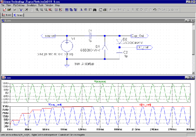 Voltage doubler, AC to DC.