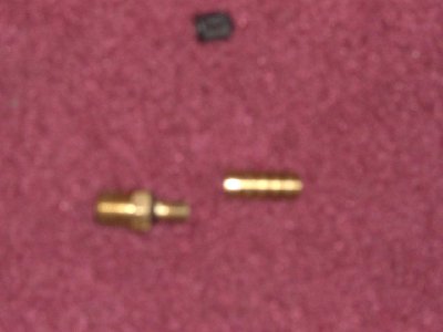 the barb fitting with the barbed cut off