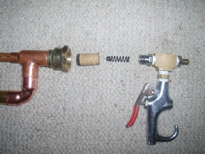 The fill point,valve and pilot valve.Note I tried to keep the pilot volume small as possible.