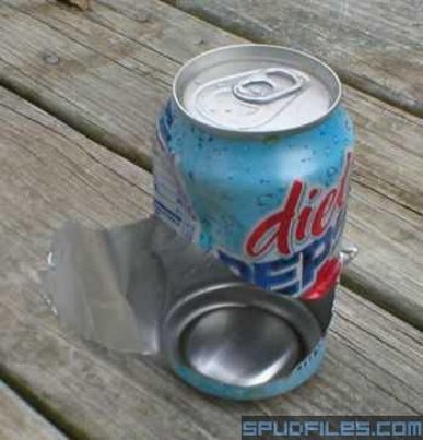 CDAC Vs. Diet Pepsi can. <br /><br />You can't really tell from the picture but this was an awesome shot! Another 'sniper' job, I got it from about 10 feet back. I hate diet pepsi so much I just couldnt resist! To really appreciate this you need to see the video, i