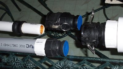 Spud barrel and burst disk adapter and golfball barrel with burst disk installed. 4 tape layers = 80 psi, 2 tape layers = 30psi. Tape is the blue 3M 2&amp;quot; masking tape. Clean and easy to cut and use. Blast bits are easy to see and clean up.